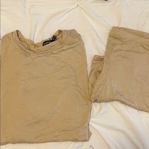 Boohoo jersey cycle short set